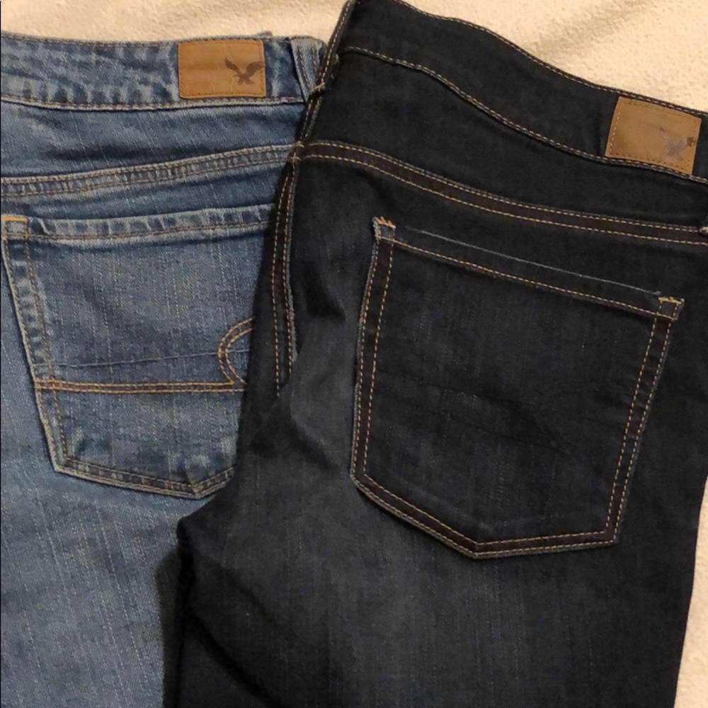 2 pair denim Bermuda shorts